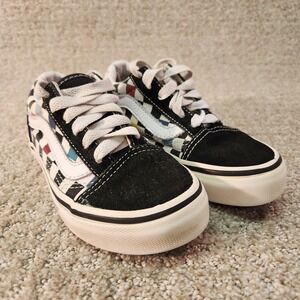 Vans Off The Wall Skate Shoe Unisex Kids Size 11 Checkered Multicolor